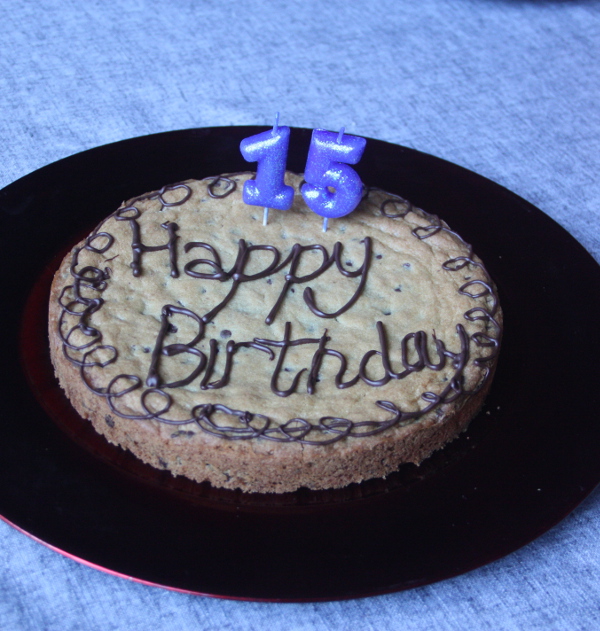 Giant Chocolate Chip Birthday Cookie
